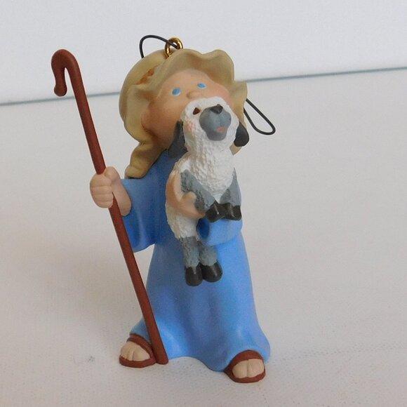 Hallmark Keepsake Religious Theme Ornament Lot Shepard Ange Jesus Loves Me Cameo - Picture 6 of 7
